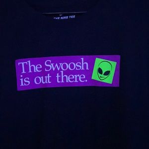 Nike alien “the swoosh is out there” shirt